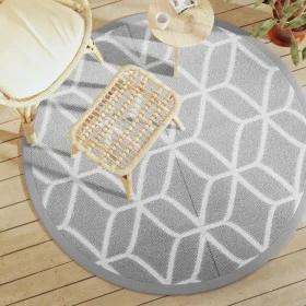 Alfombra de exterior PP gris Ø160 cm de vidaXL, Protectores para exterior - Ref: Foro24-368467, Precio: 25,88 €, Descuento: %