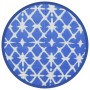 Blue and white PP outdoor rug Ø120 cm by vidaXL, Outdoor protectors - Ref: Foro24-368490, Price: 20,58 €, Discount: %