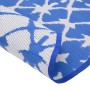 Blau-weißer PP-Außenteppich Ø120 cm von vidaXL, Outdoor-Protektoren - Ref: Foro24-368490, Preis: 20,58 €, Rabatt: %