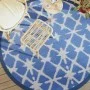 Blau-weißer PP-Außenteppich Ø200 cm von vidaXL, Outdoor-Protektoren - Ref: Foro24-368492, Preis: 36,38 €, Rabatt: %