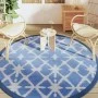 Blau-weißer PP-Außenteppich Ø200 cm von vidaXL, Outdoor-Protektoren - Ref: Foro24-368492, Preis: 36,38 €, Rabatt: %