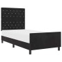 Estructura de cama con cabecera Negro 90 x 190 cm Terciopelo