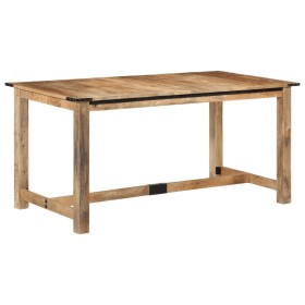 Mesa de comedor madera maciza de mango 160x80x75 cm