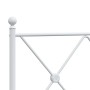 Bettgestell aus Metall mit weißem Kopfteil 100x200 cm von vidaXL, Betten und Lattenroste - Ref: Foro24-376546, Preis: 76,94 €...