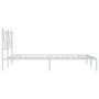 Metallbettgestell mit weißem Kopfteil 135x190 cm von vidaXL, Betten und Lattenroste - Ref: Foro24-376550, Preis: 94,62 €, Rab...