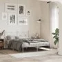 White metal bed frame with headboard 140x200 cm by vidaXL, Beds and slatted bases - Ref: Foro24-376552, Price: 93,85 €, Disco...