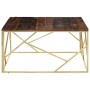Stainless steel coffee table solid wood naughty gold by vidaXL, Coffee table - Ref: Foro24-349958, Price: 149,50 €, Discount: %