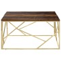 Stainless steel coffee table solid wood naughty gold by vidaXL, Coffee table - Ref: Foro24-349958, Price: 149,50 €, Discount: %