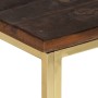 Stainless steel coffee table solid wood naughty gold by vidaXL, Coffee table - Ref: Foro24-349958, Price: 149,50 €, Discount: %