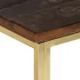 Stainless steel coffee table solid wood naughty gold by vidaXL, Coffee table - Ref: Foro24-349958, Price: 148,06 €, Discount: %