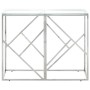 Konsolentisch aus silbernem Edelstahl und gehärtetem Glas von vidaXL, Seitentische - Ref: Foro24-349985, Preis: 137,12 €, Rab...