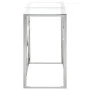 Console table silver stainless steel and tempered glass by vidaXL, Side tables - Ref: Foro24-349985, Price: 128,45 €, Discoun...