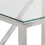 Console table silver stainless steel and tempered glass by vidaXL, Side tables - Ref: Foro24-349985, Price: 128,45 €, Discoun...