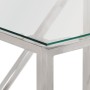 Konsolentisch aus silbernem Edelstahl und gehärtetem Glas von vidaXL, Seitentische - Ref: Foro24-349985, Preis: 137,12 €, Rab...