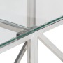 Konsolentisch aus silbernem Edelstahl und gehärtetem Glas von vidaXL, Seitentische - Ref: Foro24-349985, Preis: 137,12 €, Rab...