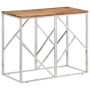 Console table stainless steel and solid silver acacia wood by vidaXL, Side tables - Ref: Foro24-349991, Price: 86,38 €, Disco...