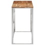 Console table stainless steel and solid silver acacia wood by vidaXL, Side tables - Ref: Foro24-349991, Price: 86,38 €, Disco...