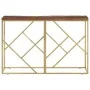 Konsolentisch aus Edelstahl, Massivholz, freches Gold von vidaXL, Seitentische - Ref: Foro24-349998, Preis: 101,89 €, Rabatt: %