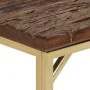 Mesa consola acero inoxidable madera maciza traviesa dorado de vidaXL, Mesas auxiliares - Ref: Foro24-349998, Precio: 101,89 ...