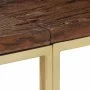 Mesa consola acero inoxidable madera maciza traviesa dorado de vidaXL, Mesas auxiliares - Ref: Foro24-349998, Precio: 101,89 ...