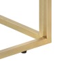 Mesa consola acero inoxidable madera maciza traviesa dorado de vidaXL, Mesas auxiliares - Ref: Foro24-349998, Precio: 102,78 ...