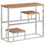 Console table stainless steel and solid silver acacia wood by vidaXL, Side tables - Ref: Foro24-350015, Price: 84,22 €, Disco...