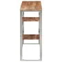 Console table stainless steel and solid silver acacia wood by vidaXL, Side tables - Ref: Foro24-350015, Price: 84,22 €, Disco...