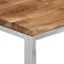 Console table stainless steel and solid silver acacia wood by vidaXL, Side tables - Ref: Foro24-350015, Price: 84,22 €, Disco...