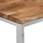 Konsolentisch aus Edelstahl und massivem Akazienholz in Silber von vidaXL, Seitentische - Ref: Foro24-350015, Preis: 84,98 €,...