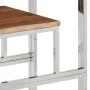 Console table stainless steel and solid silver acacia wood by vidaXL, Side tables - Ref: Foro24-350015, Price: 84,22 €, Disco...