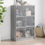 Tall sideboard with Sonoma gray wood doors 68x37x109 cm by vidaXL, Sideboards - Ref: Foro24-3295855, Price: 115,92 €, Discoun...