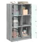 Tall sideboard with Sonoma gray wood doors 68x37x109 cm by vidaXL, Sideboards - Ref: Foro24-3295855, Price: 115,92 €, Discoun...