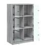 Tall sideboard with Sonoma gray wood doors 68x37x109 cm by vidaXL, Sideboards - Ref: Foro24-3295855, Price: 115,92 €, Discoun...
