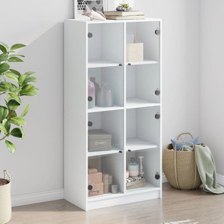 High sideboard with white engineered wood doors 68x37x142 cm by vidaXL, Sideboards - Ref: Foro24-3295857, Price: 126,40 €, Di...