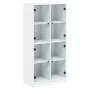 High sideboard with white engineered wood doors 68x37x142 cm by vidaXL, Sideboards - Ref: Foro24-3295857, Price: 124,48 €, Di...