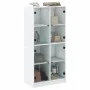 High sideboard with white engineered wood doors 68x37x142 cm by vidaXL, Sideboards - Ref: Foro24-3295857, Price: 124,48 €, Di...