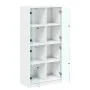 High sideboard with white engineered wood doors 68x37x142 cm by vidaXL, Sideboards - Ref: Foro24-3295857, Price: 124,48 €, Di...