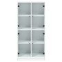 High sideboard with white engineered wood doors 68x37x142 cm by vidaXL, Sideboards - Ref: Foro24-3295857, Price: 126,40 €, Di...
