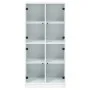 High sideboard with white engineered wood doors 68x37x142 cm by vidaXL, Sideboards - Ref: Foro24-3295857, Price: 124,48 €, Di...