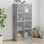 Tall sideboard with concrete gray wood doors 68x37x142 cm by vidaXL, Sideboards - Ref: Foro24-3295860, Price: 137,84 €, Disco...
