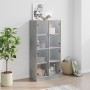 Tall sideboard with concrete gray wood doors 68x37x142 cm by vidaXL, Sideboards - Ref: Foro24-3295860, Price: 139,77 €, Disco...