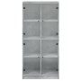 Tall sideboard with concrete gray wood doors 68x37x142 cm by vidaXL, Sideboards - Ref: Foro24-3295860, Price: 139,77 €, Disco...