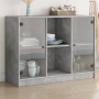 Betongraues Sideboard aus Holzwerkstoff, 102 x 37 x 75,5 cm von vidaXL, Sideboards - Ref: Foro24-3295874, Preis: 96,75 €, Rab...