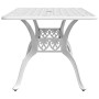White cast aluminum garden table 150x90x72 cm by vidaXL, Garden tables - Ref: Foro24-4002805, Price: 500,69 €, Discount: %
