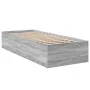 Sonoma gray engineered wood bed frame 75x190 cm by vidaXL, Beds and slatted bases - Ref: Foro24-841991, Price: 68,56 €, Disco...