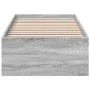 Sonoma gray engineered wood bed frame 75x190 cm by vidaXL, Beds and slatted bases - Ref: Foro24-841991, Price: 68,56 €, Disco...