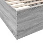 Sonoma gray engineered wood bed frame 75x190 cm by vidaXL, Beds and slatted bases - Ref: Foro24-841991, Price: 68,56 €, Disco...