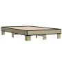 Bettgestell aus Sonoma-Eiche-Metallwerkstoff, 140 x 200 cm von vidaXL, Betten und Lattenroste - Ref: Foro24-845858, Preis: 88...
