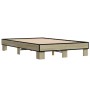 Estructura cama madera ingeniería metal roble Sonoma 140x200 cm de vidaXL, Camas y somieres - Ref: Foro24-845858, Precio: 89,...