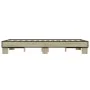 Sonoma oak metal engineered wood bed frame 140x200 cm by vidaXL, Beds and slatted bases - Ref: Foro24-845858, Price: 88,89 €,...